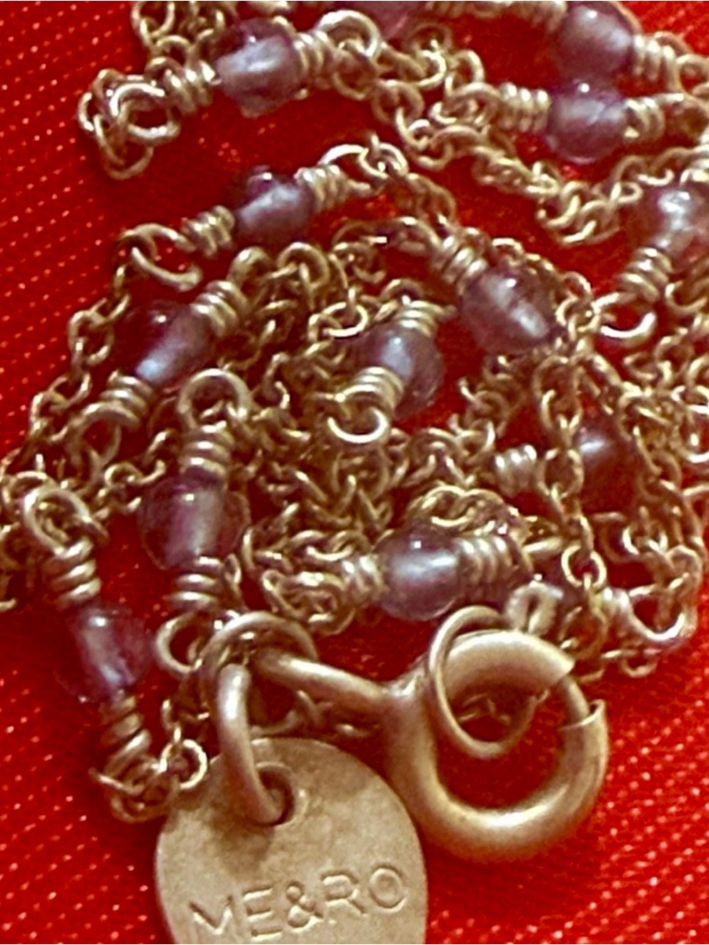 WOW POSHMARK Authentic NWOT Me & Ro Iolite & Sterling Silver Station Necklace